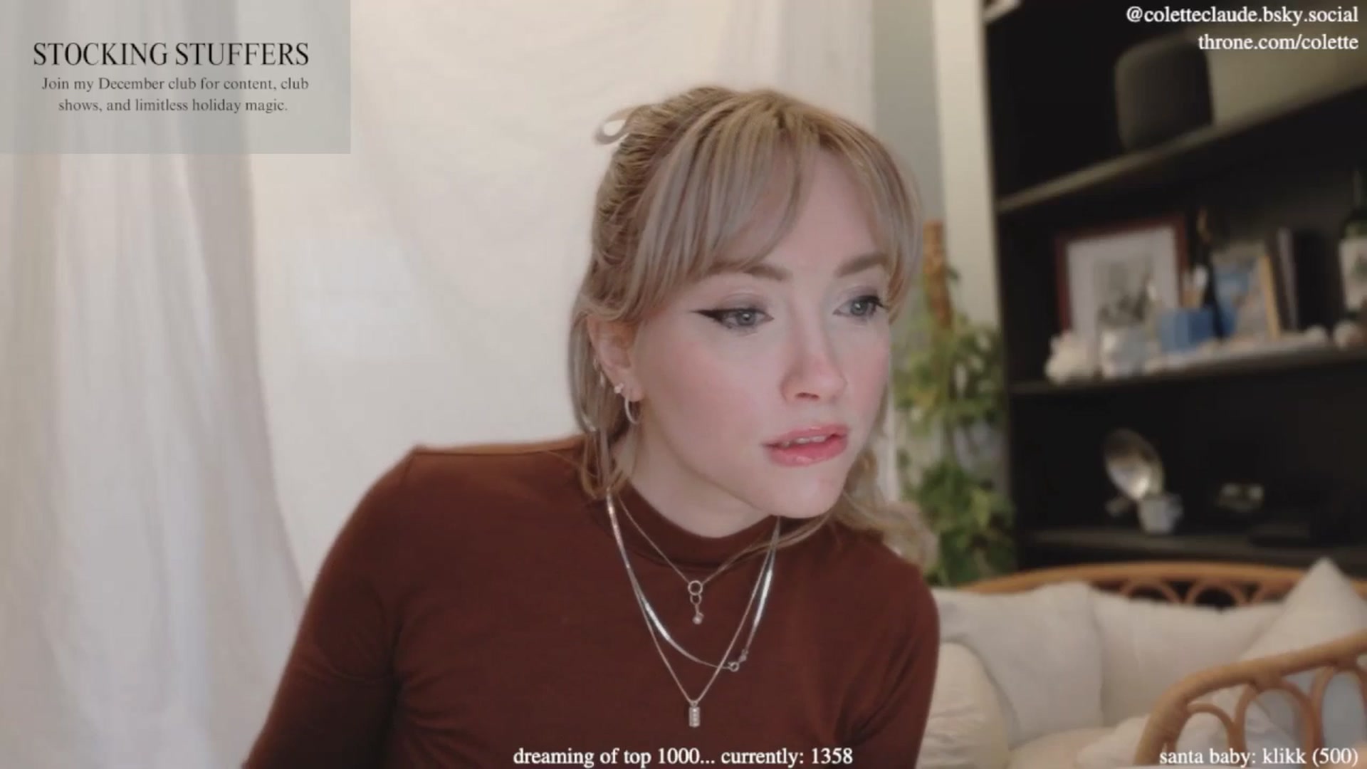 Gallery image thumbnail from coletteclaude's myfreecams stream on, 12/03/2024, 21:08 image 20 of 20