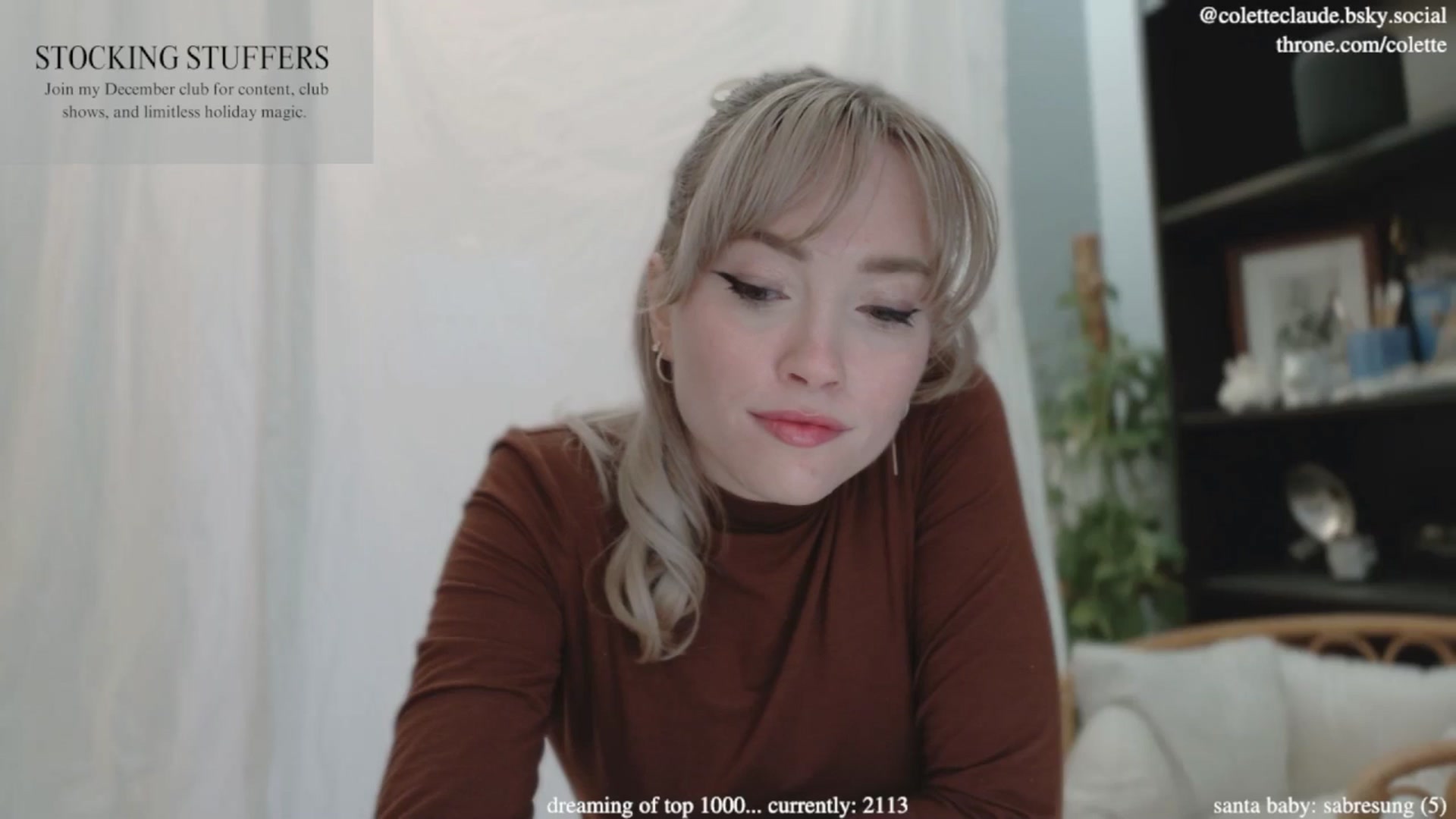Gallery image thumbnail from coletteclaude's myfreecams stream on, 12/03/2024, 21:08 image 1 of 20