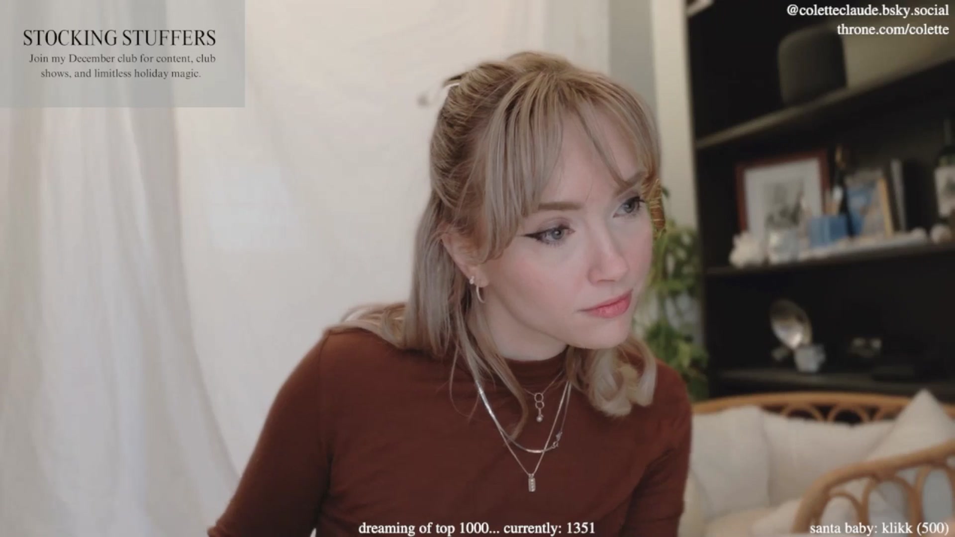 Gallery image thumbnail from coletteclaude's myfreecams stream on, 12/03/2024, 21:08 image 16 of 20