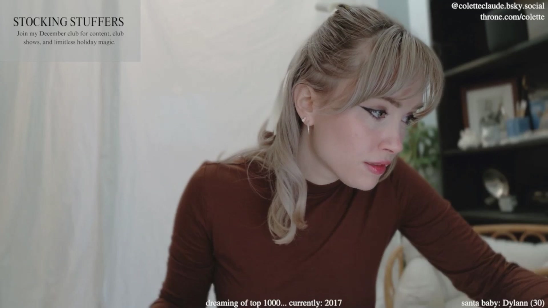 Gallery image thumbnail from coletteclaude's myfreecams stream on, 12/03/2024, 21:08 image 3 of 20
