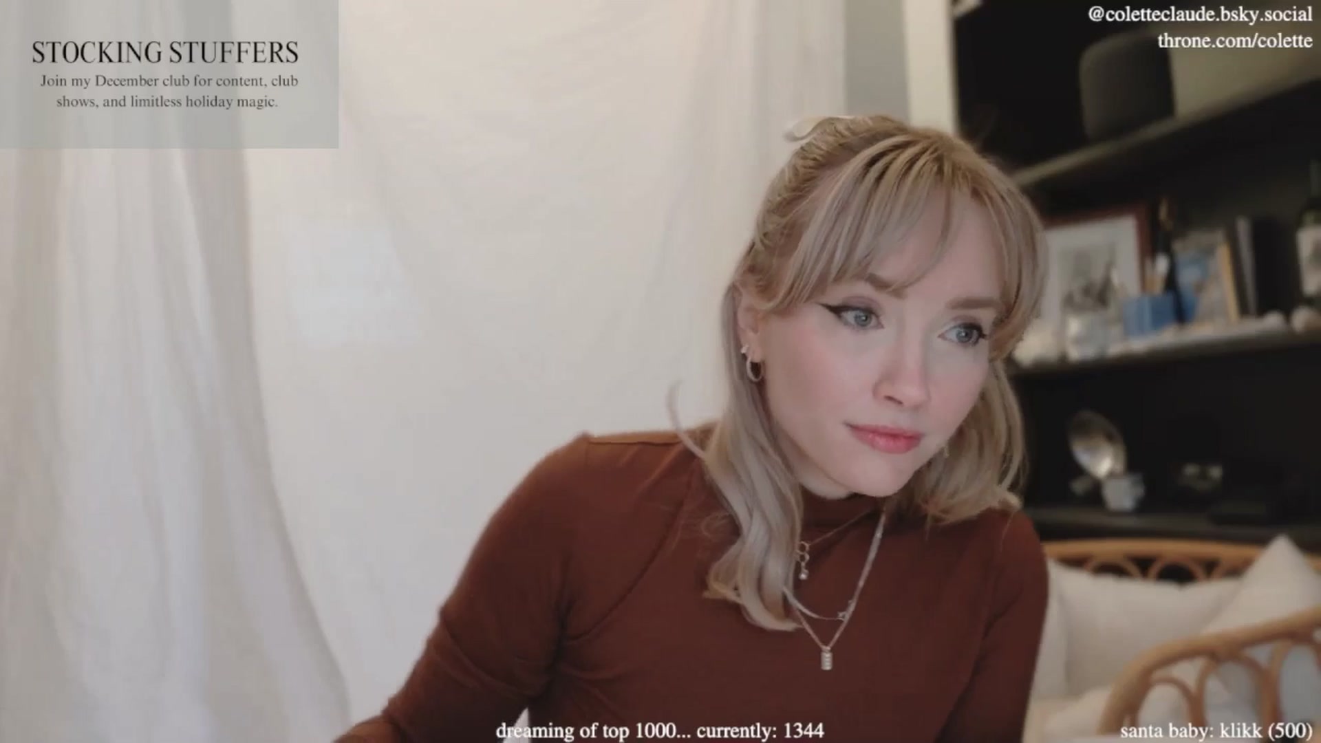 Gallery image thumbnail from coletteclaude's myfreecams stream on, 12/03/2024, 21:08 image 14 of 20