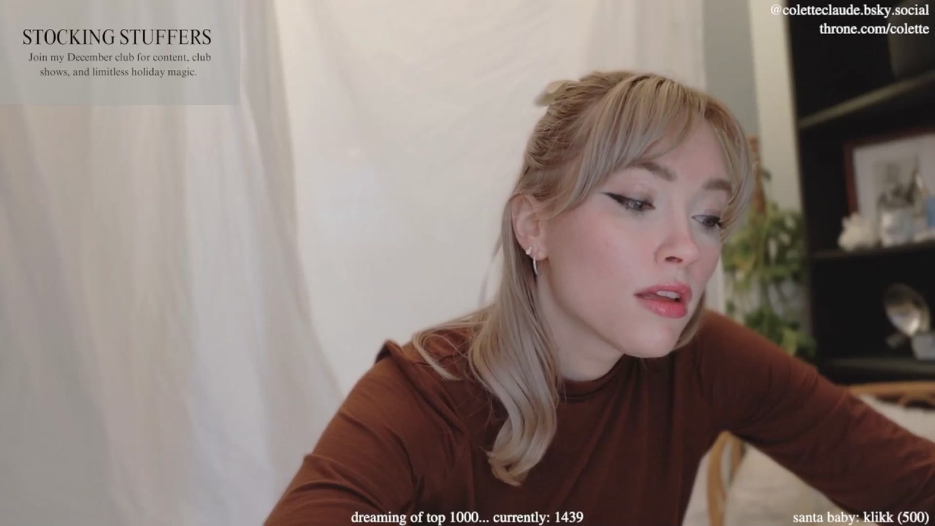 Gallery image thumbnail from coletteclaude's myfreecams stream on, 12/03/2024, 21:08 image 6 of 20