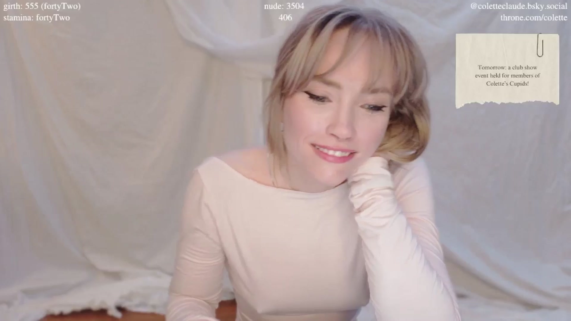 Gallery image thumbnail from coletteclaude's myfreecams stream on, 02/13/2025, 20:55 image 14 of 20
