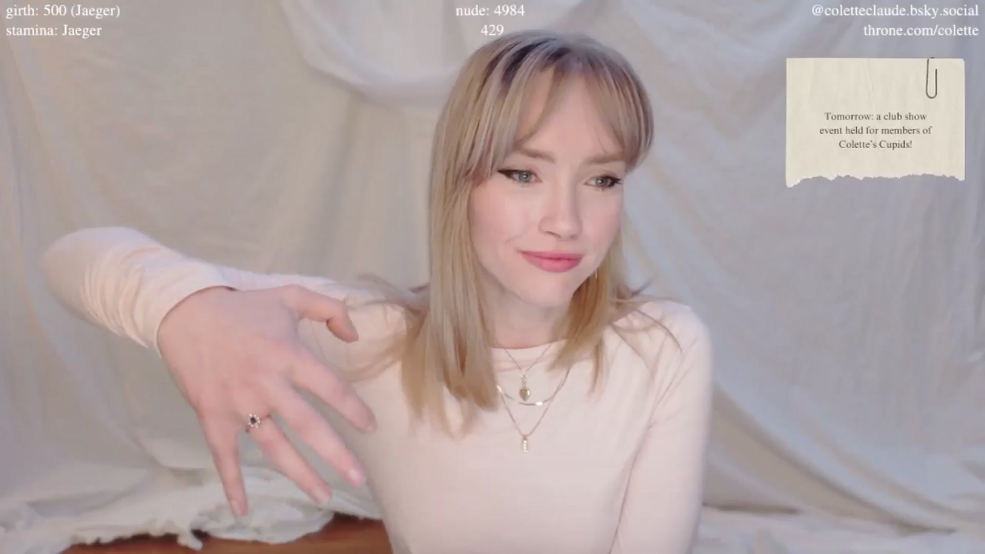 Gallery image thumbnail from coletteclaude's myfreecams stream on, 02/13/2025, 20:55 image 5 of 20