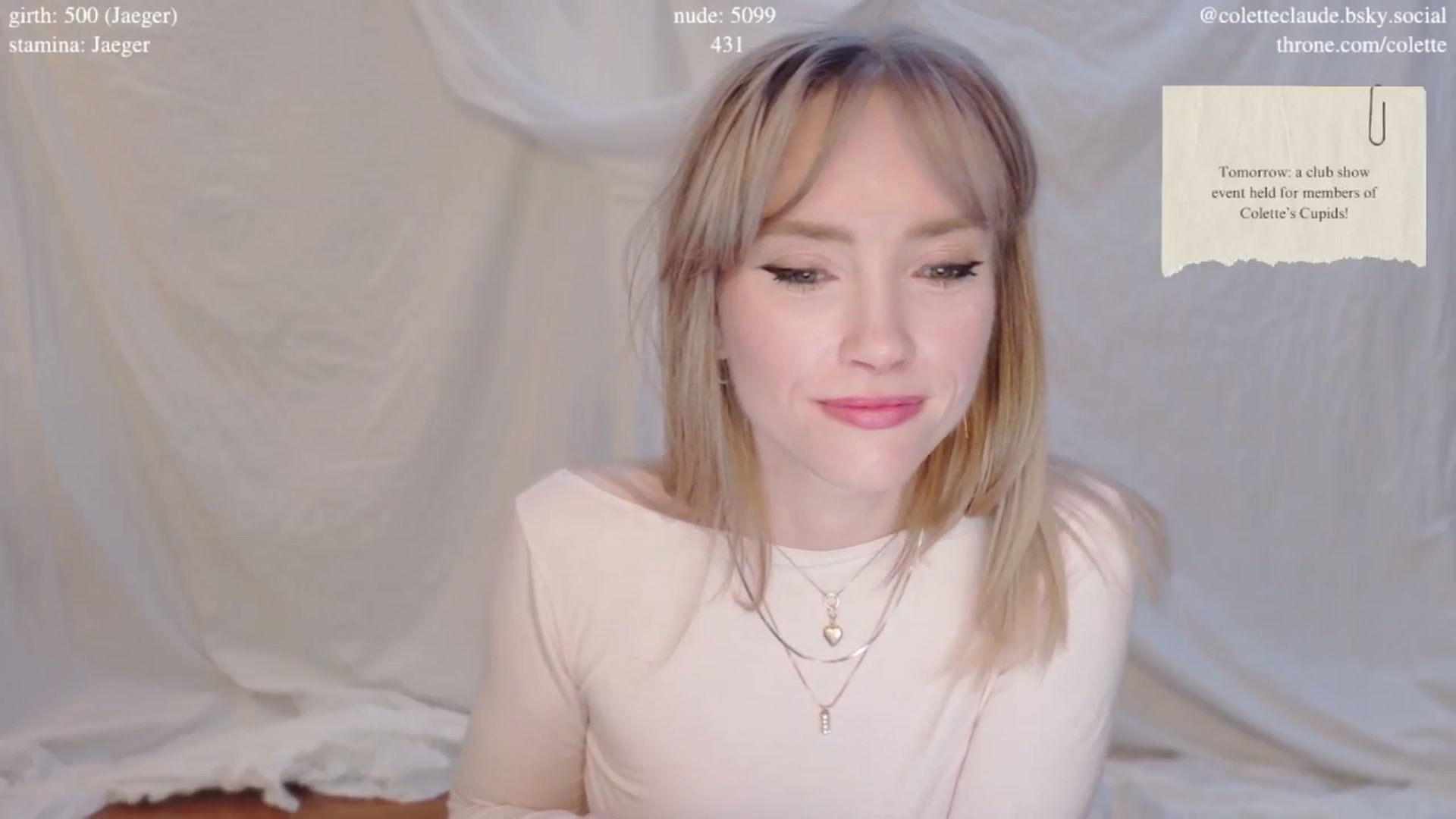 Gallery image thumbnail from coletteclaude's myfreecams stream on, 02/13/2025, 20:55 image 4 of 20
