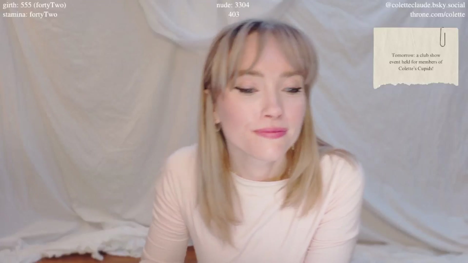 Gallery image thumbnail from coletteclaude's myfreecams stream on, 02/13/2025, 20:55 image 20 of 20
