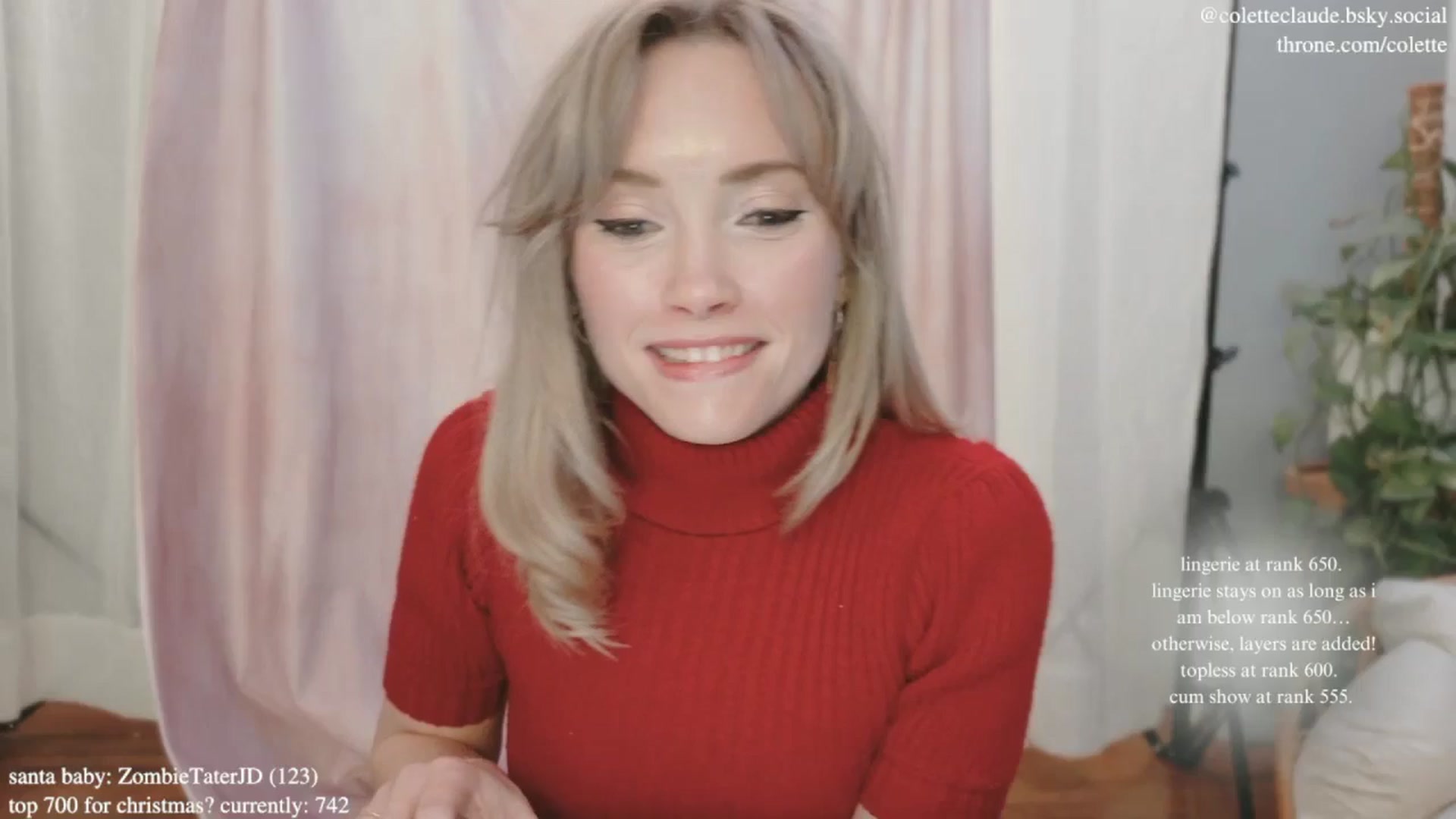 Gallery image thumbnail from coletteclaus's myfreecams stream on, 12/20/2024, 18:33 image 16 of 20