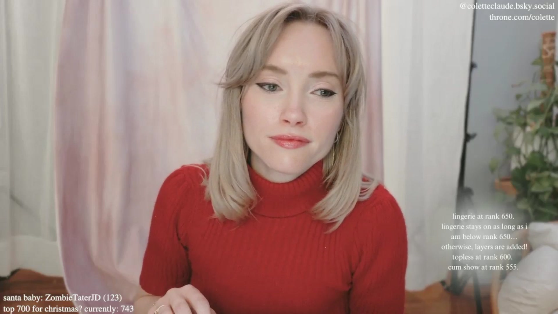 Gallery image thumbnail from coletteclaus's myfreecams stream on, 12/20/2024, 18:33 image 17 of 20