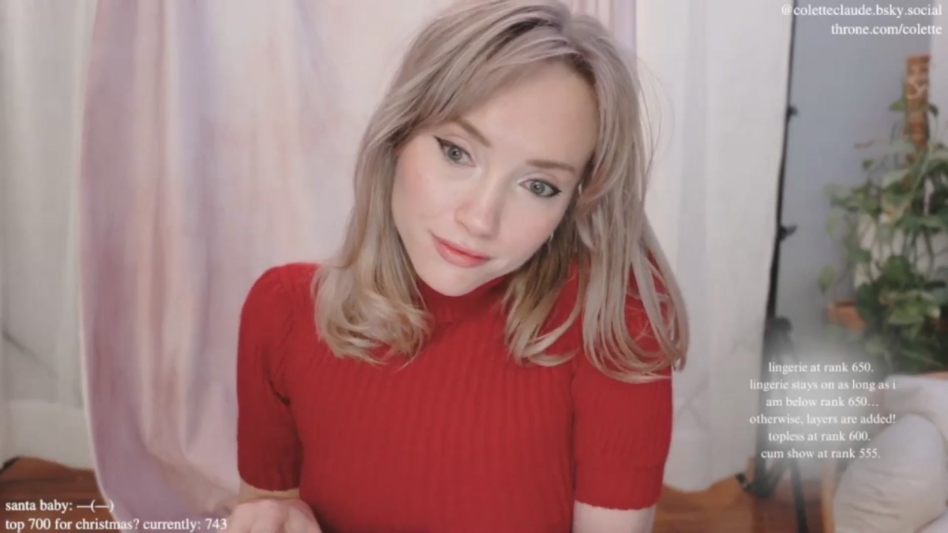 Gallery image thumbnail from coletteclaus's myfreecams stream on, 12/20/2024, 18:33 image 12 of 20