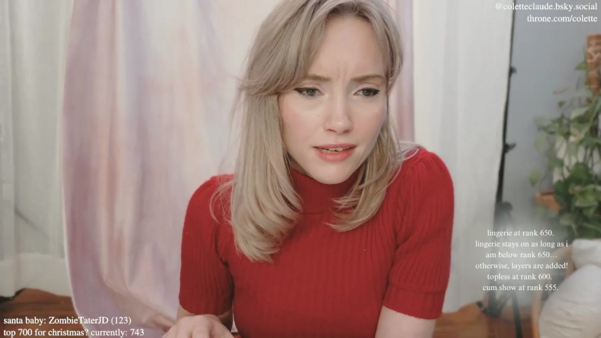 Gallery image thumbnail from coletteclaus's myfreecams stream on, 12/20/2024, 18:33 image 18 of 20