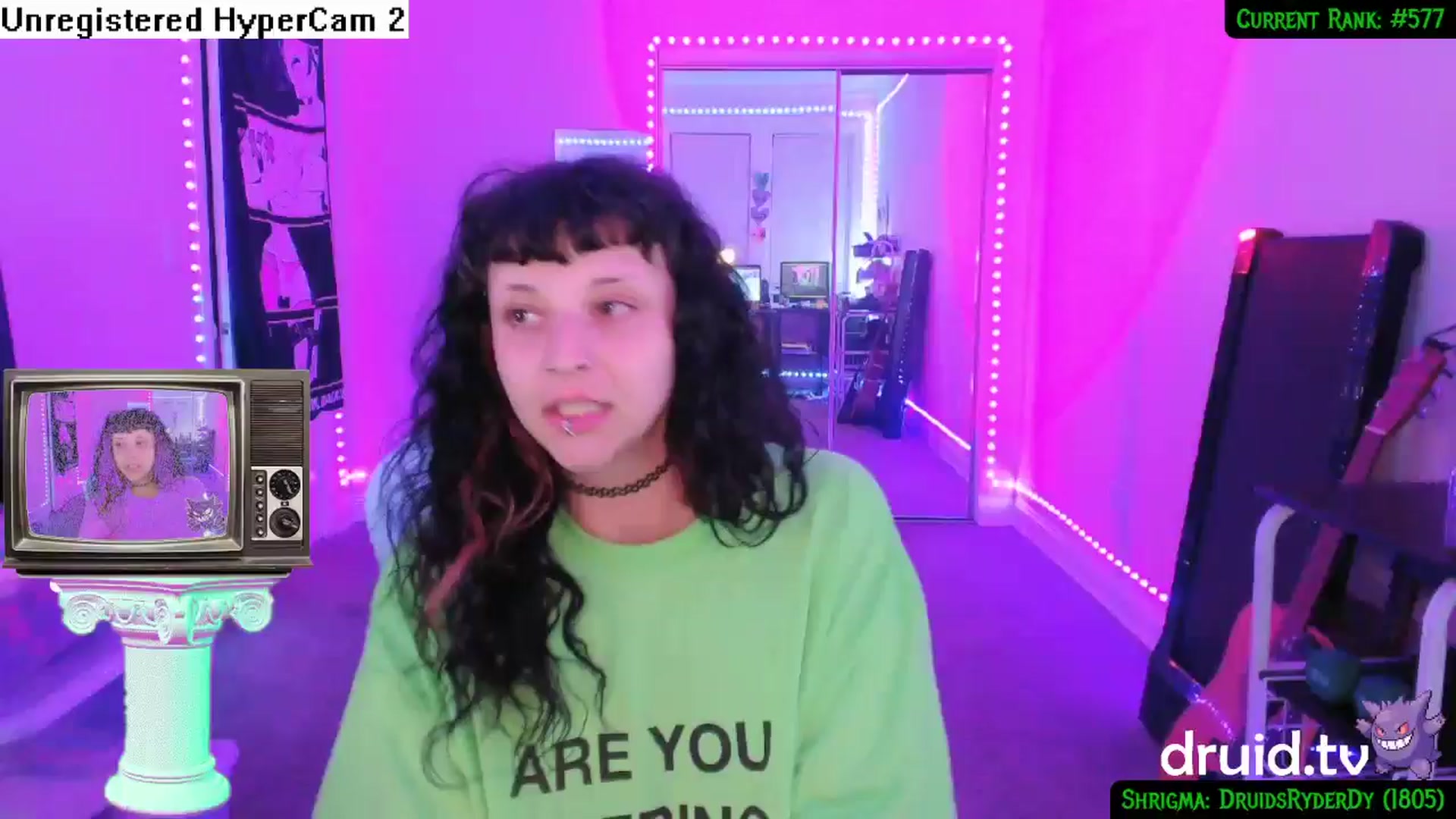 Gallery image thumbnail from druidjpg's myfreecams stream on, 05/20/2024, 07:54 image 13 of 20