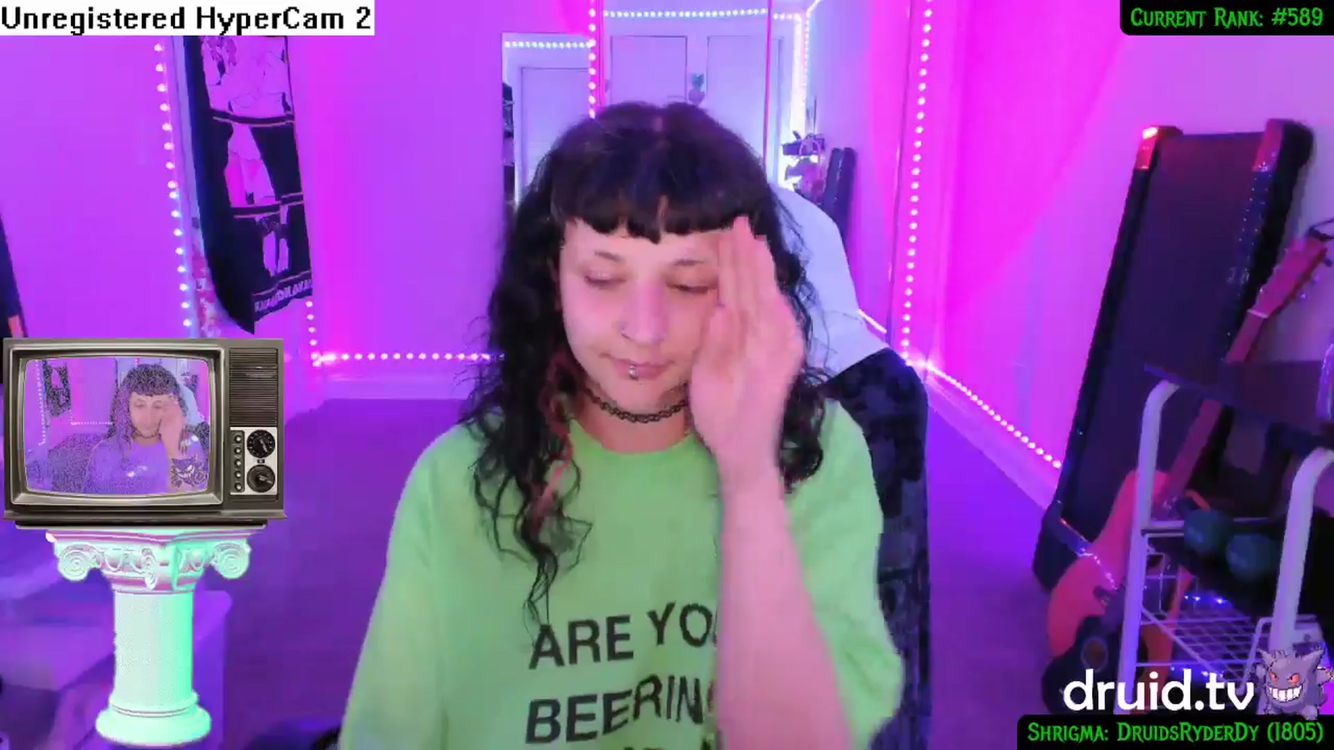 Gallery image thumbnail from druidjpg's myfreecams stream on, 05/20/2024, 07:54 image 7 of 20