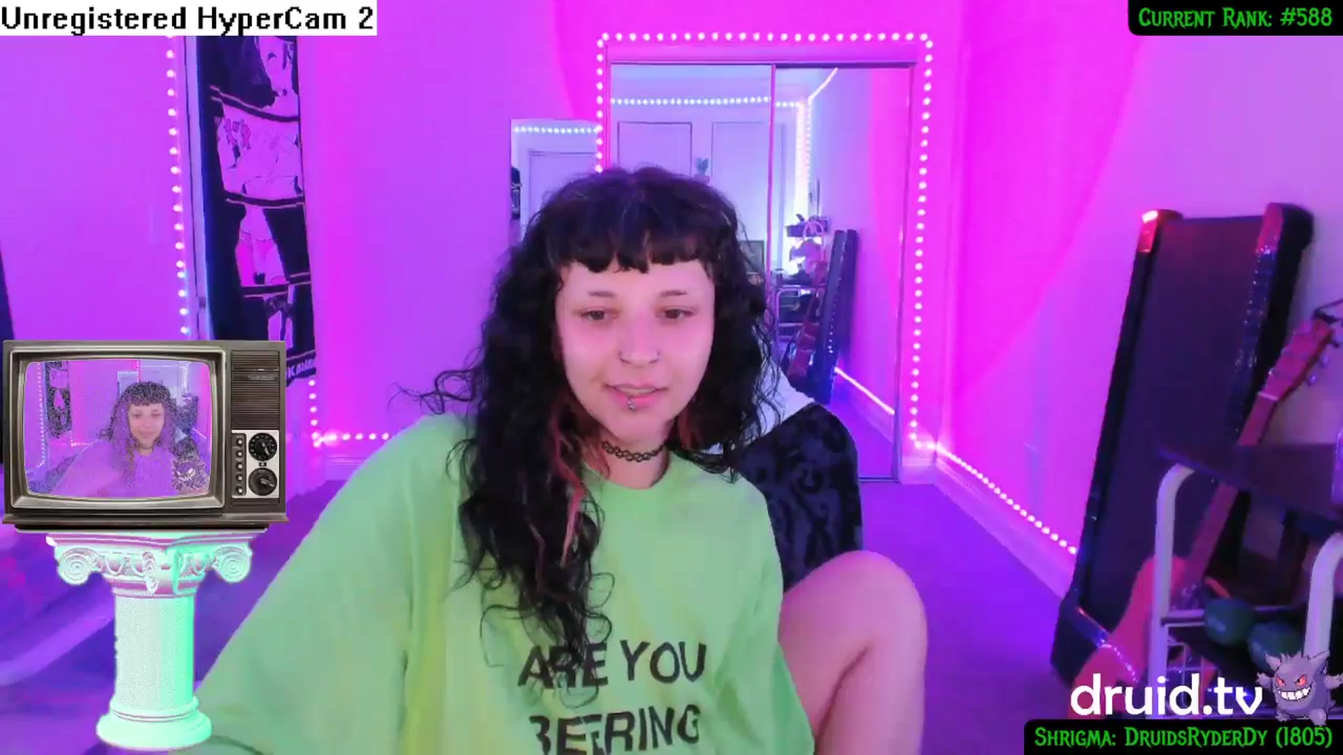 Gallery image thumbnail from druidjpg's myfreecams stream on, 05/20/2024, 07:54 image 8 of 20