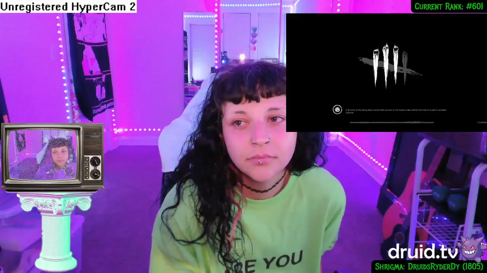 Gallery image thumbnail from druidjpg's myfreecams stream on, 05/20/2024, 07:54 image 5 of 20