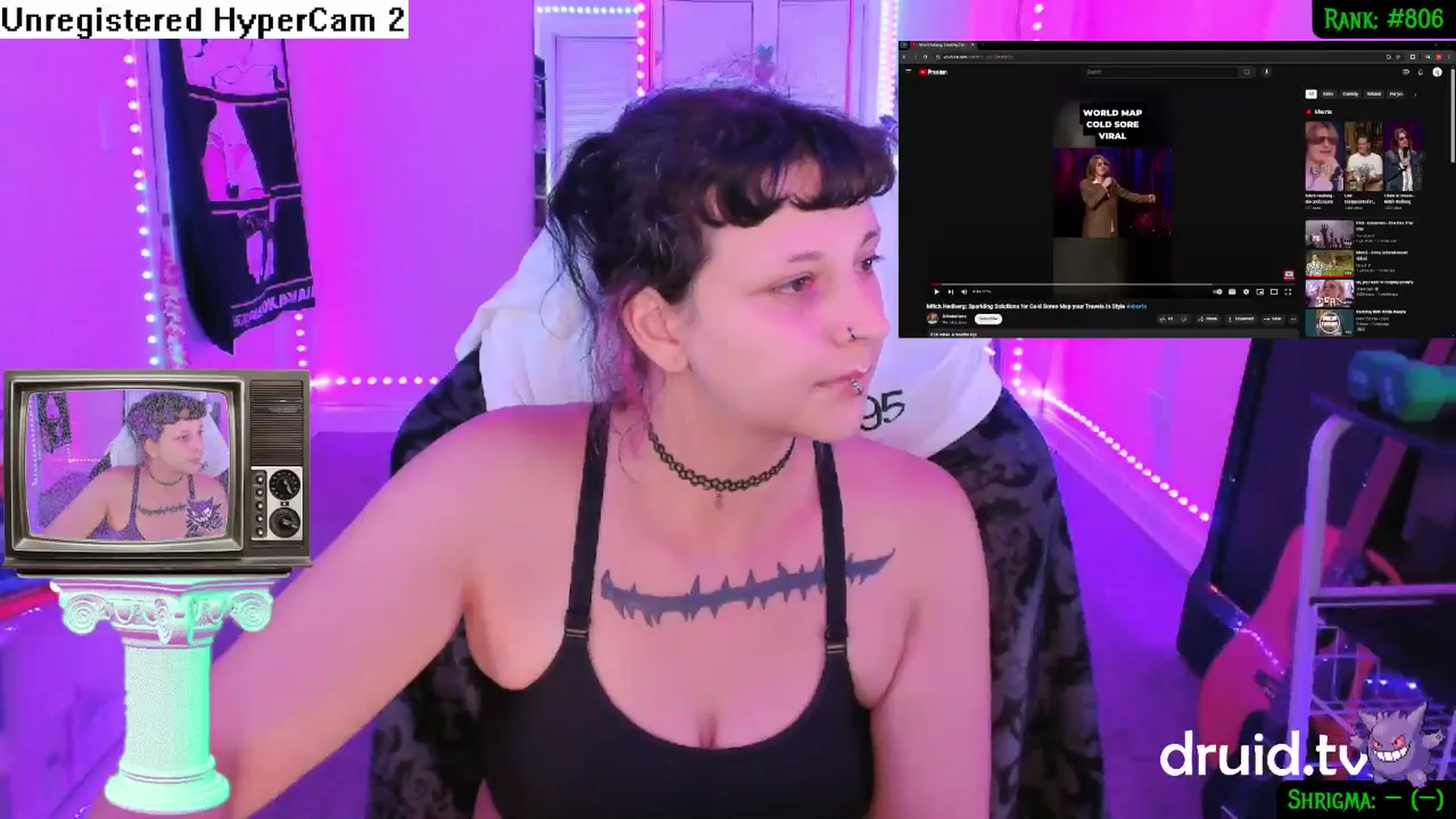 Gallery image thumbnail from druidjpg's myfreecams stream on, 06/03/2024, 02:53 image 12 of 20