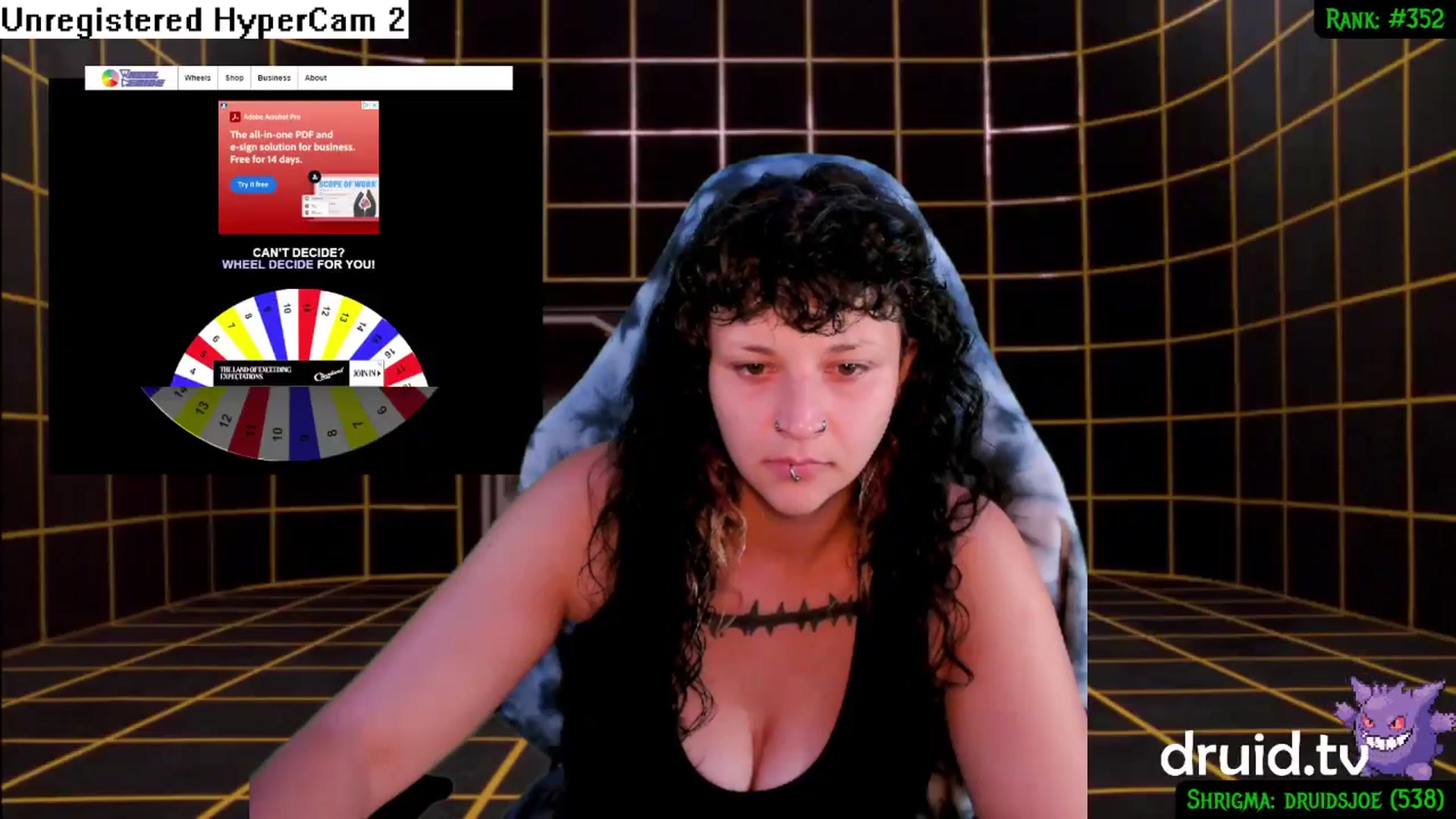 Gallery image thumbnail from druidjpg's myfreecams stream on, 06/29/2024, 05:06 image 4 of 20