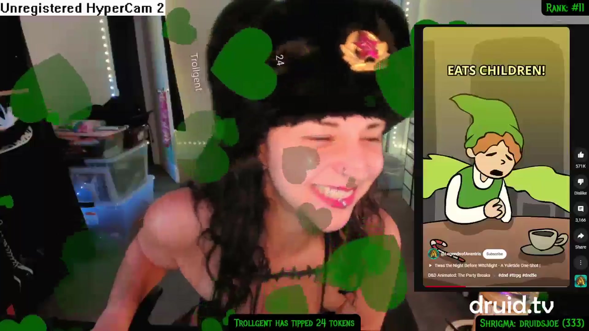 Gallery image thumbnail from druidjpg's myfreecams stream on, 07/05/2024, 04:57 image 4 of 20