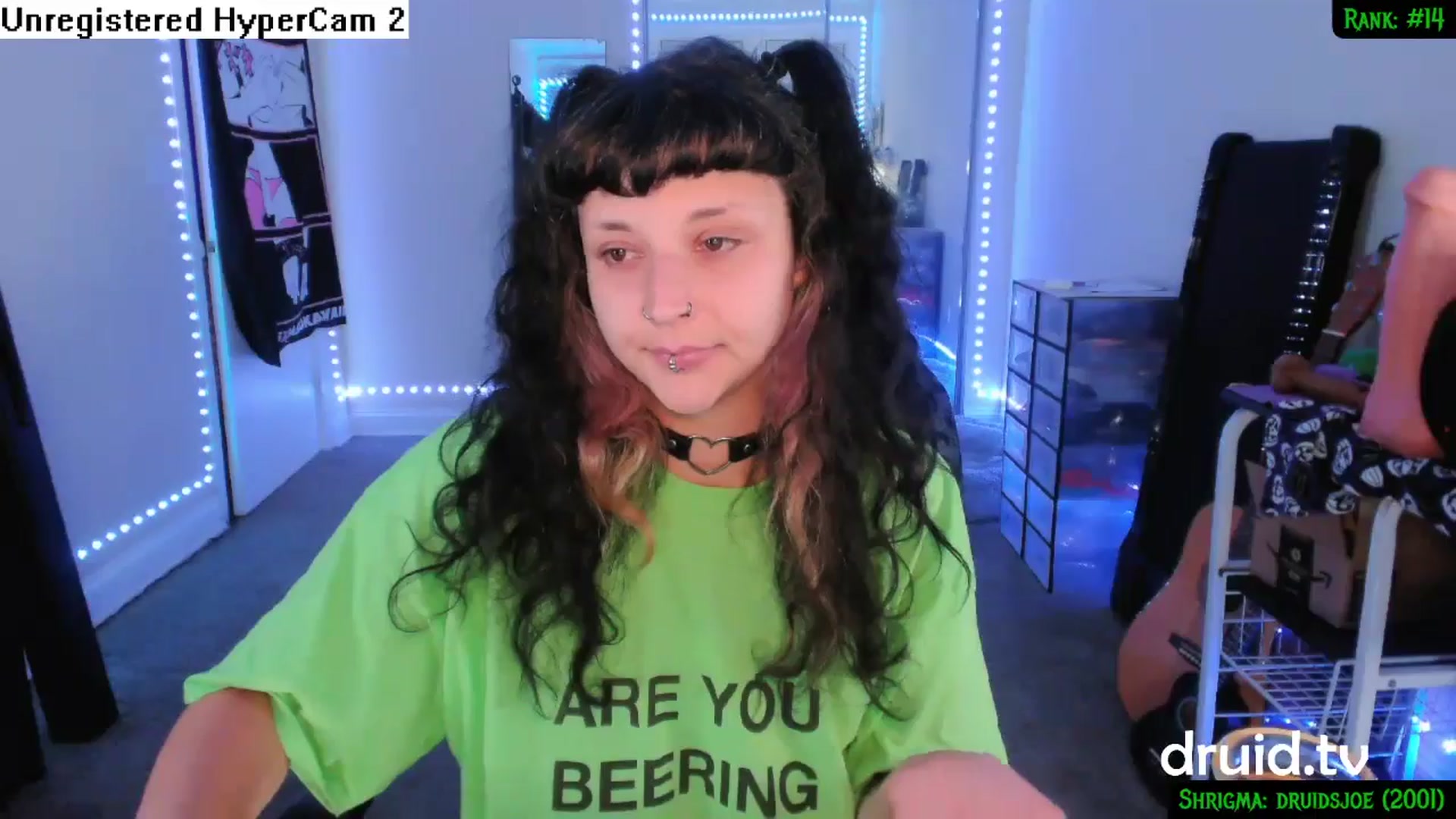 Gallery image thumbnail from druidjpg's myfreecams stream on, 07/10/2024, 03:41 image 17 of 20