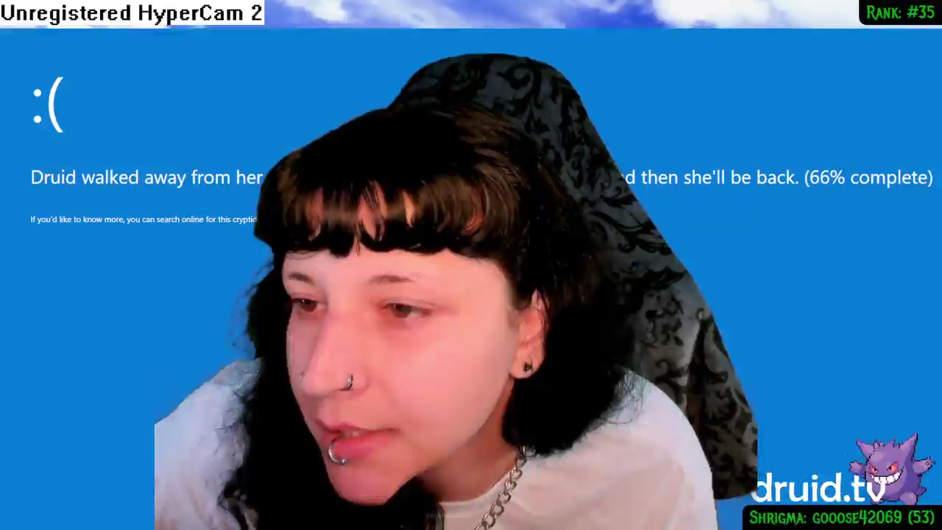 Gallery image thumbnail from druidjpg's myfreecams stream on, 07/24/2024, 05:03 image 4 of 20