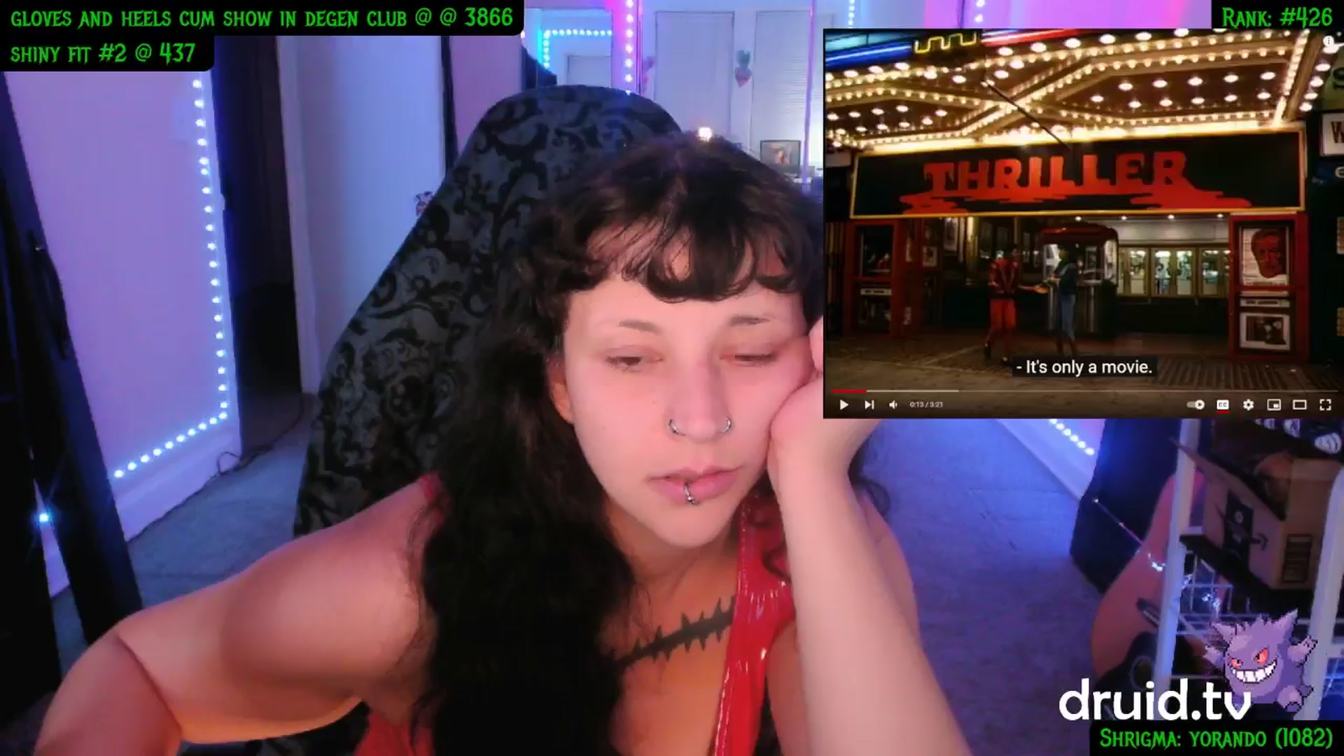 Gallery image thumbnail from druidjpg's myfreecams stream on, 09/08/2024, 04:15 image 5 of 20