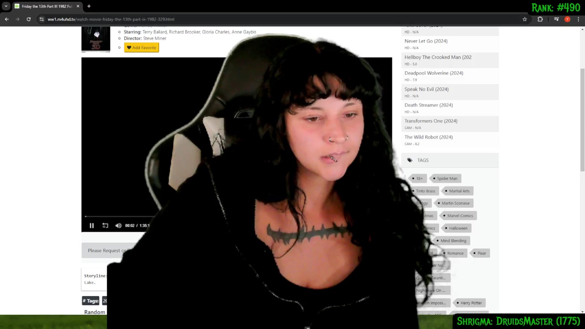 Gallery image thumbnail from druidjpg's myfreecams stream on, 10/15/2024, 05:57 image 11 of 20