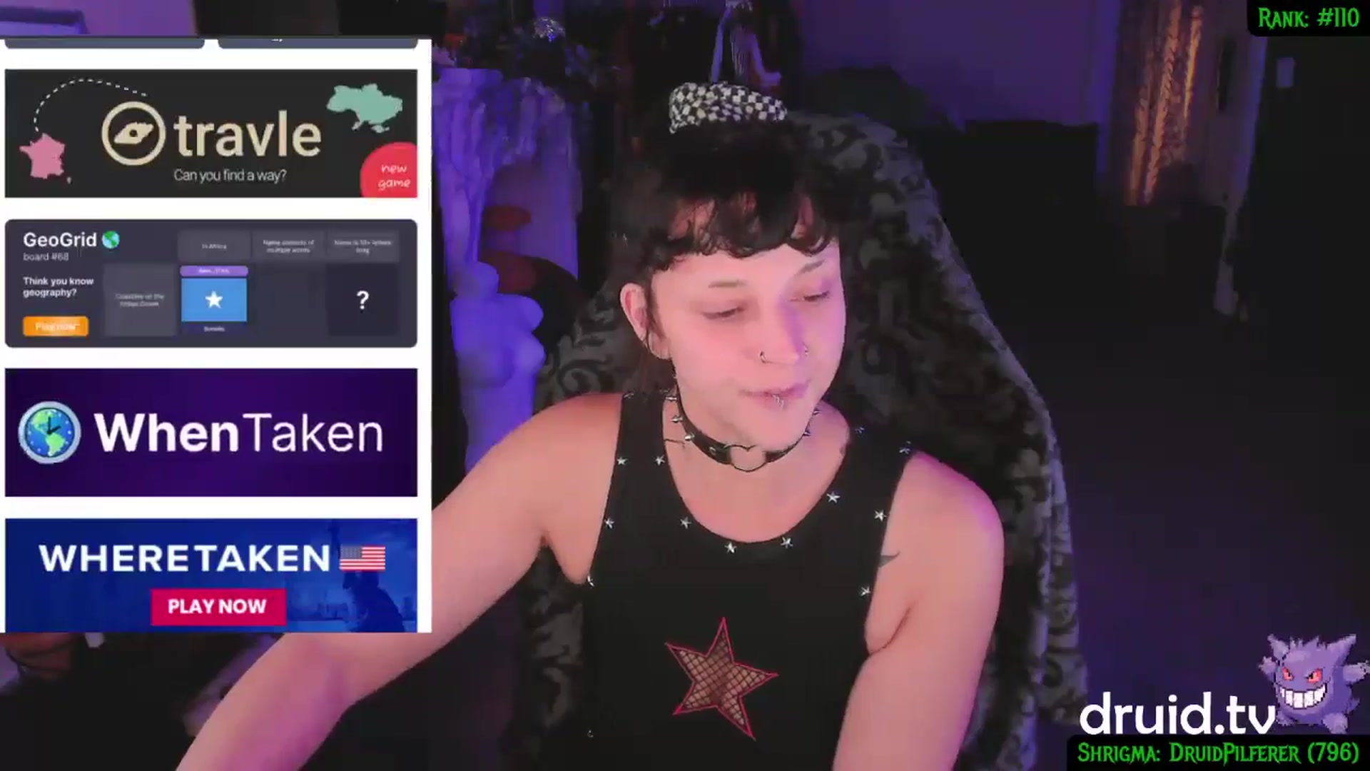 Gallery image thumbnail from druidjpg's myfreecams stream on, 11/19/2024, 05:11 image 17 of 20
