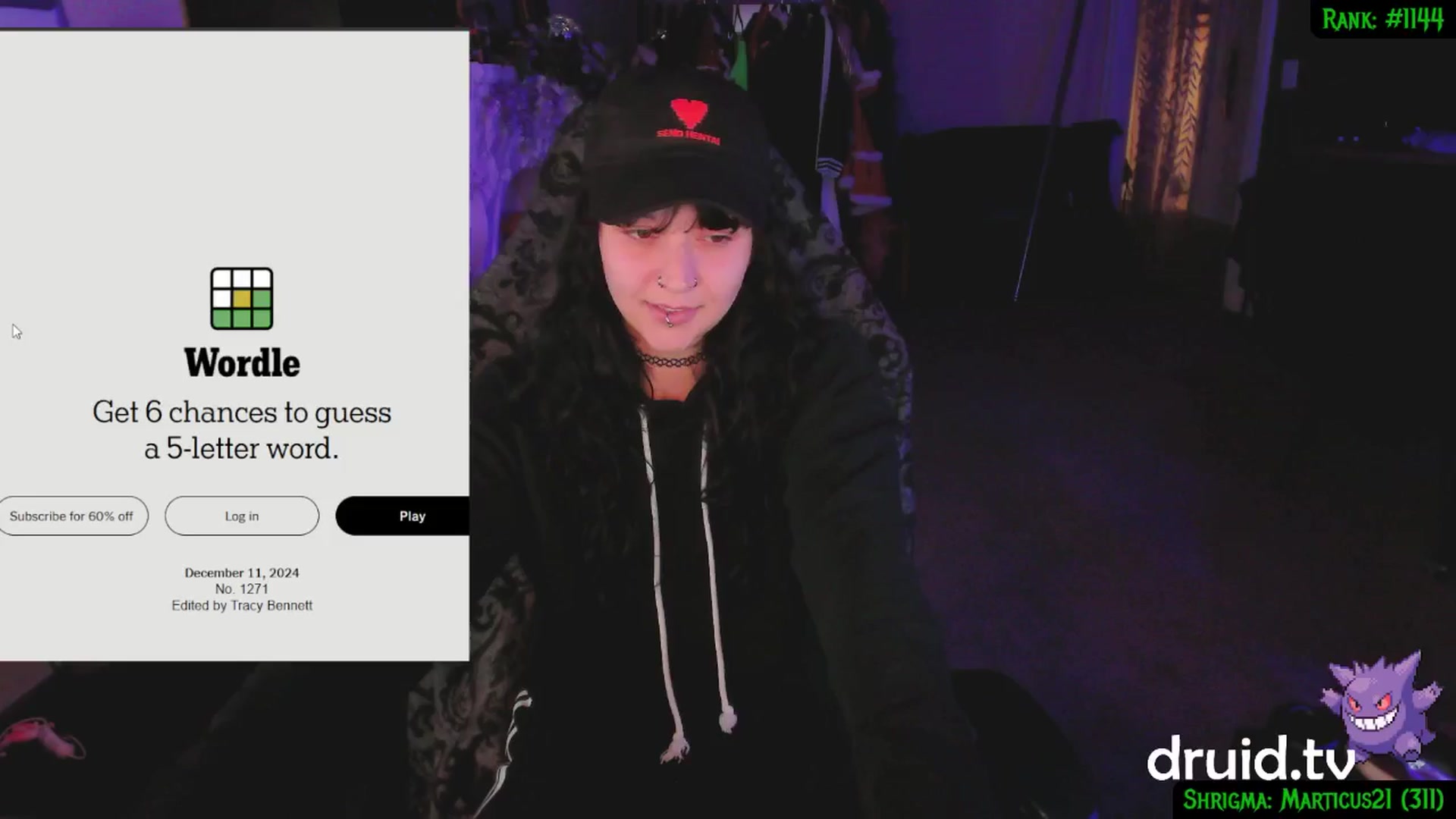 Gallery image thumbnail from druidjpg's myfreecams stream on, 12/12/2024, 05:52 image 12 of 20