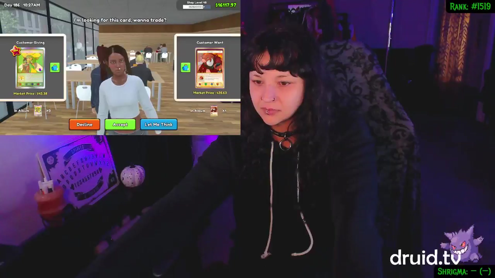 Gallery image thumbnail from druidjpg's myfreecams stream on, 12/17/2024, 06:40 image 1 of 20