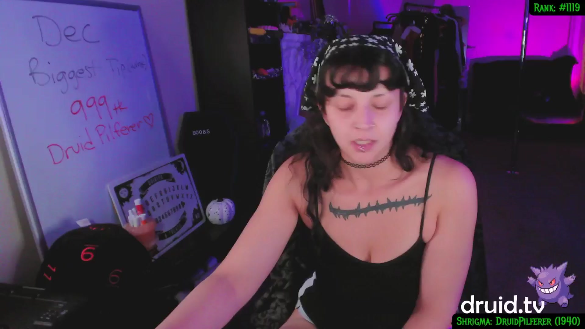 Gallery image thumbnail from druidjpg's myfreecams stream on, 12/21/2024, 03:52 image 13 of 20
