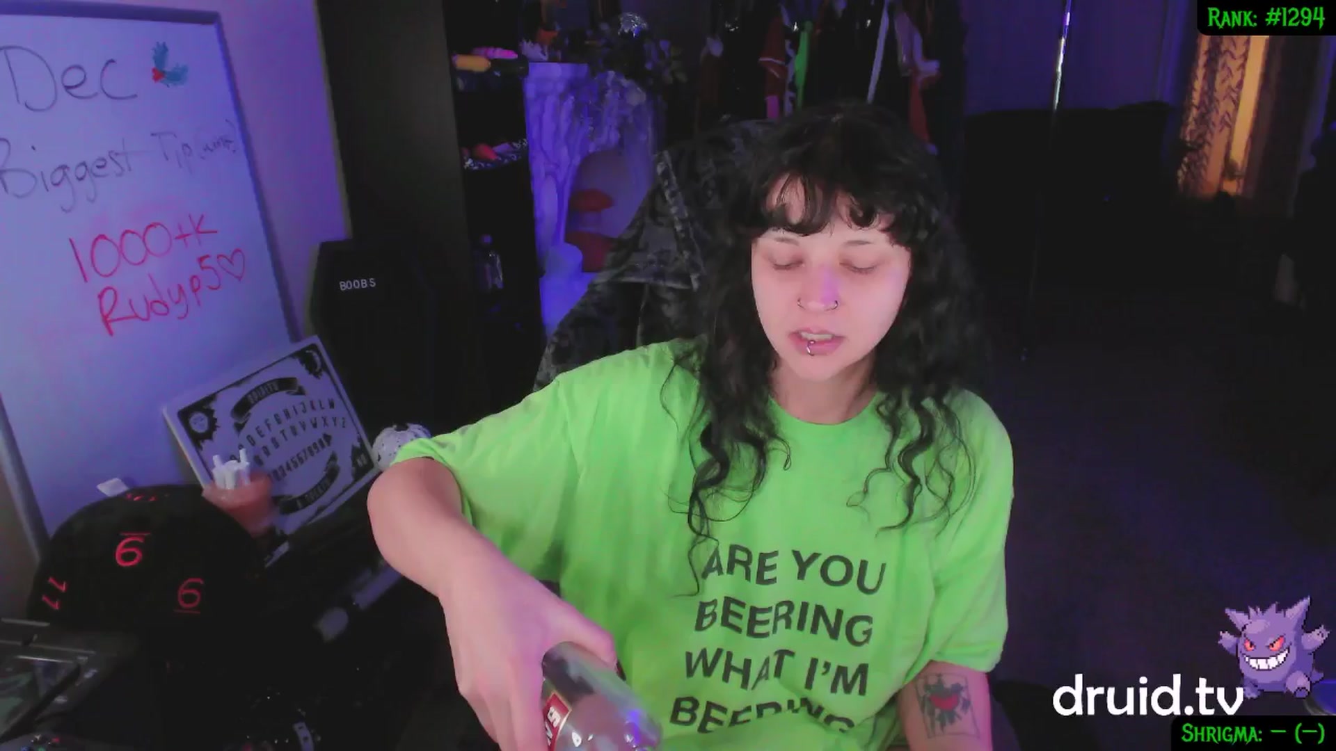Gallery image thumbnail from druidjpg's myfreecams stream on, 12/24/2024, 05:36 image 4 of 20