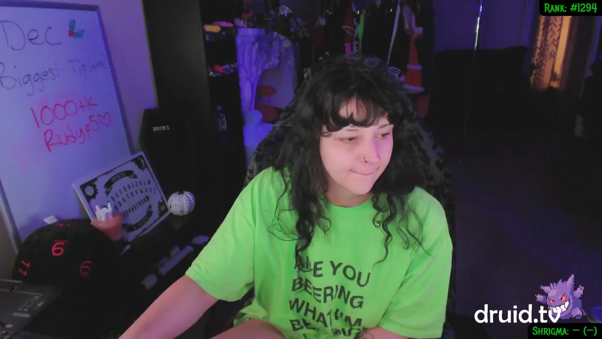Gallery image thumbnail from druidjpg's myfreecams stream on, 12/24/2024, 05:36 image 3 of 20