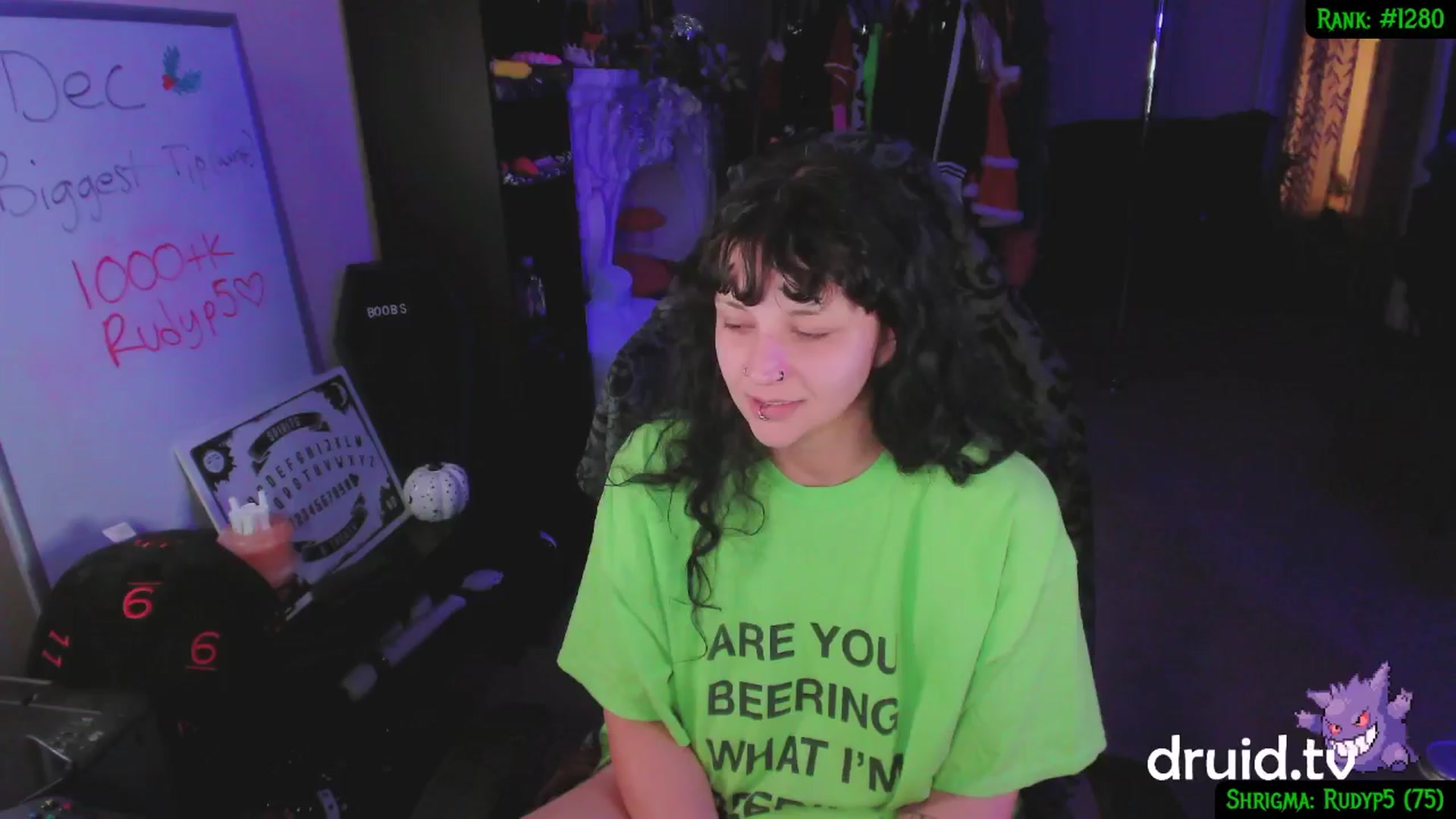 Gallery image thumbnail from druidjpg's myfreecams stream on, 12/24/2024, 05:36 image 11 of 20