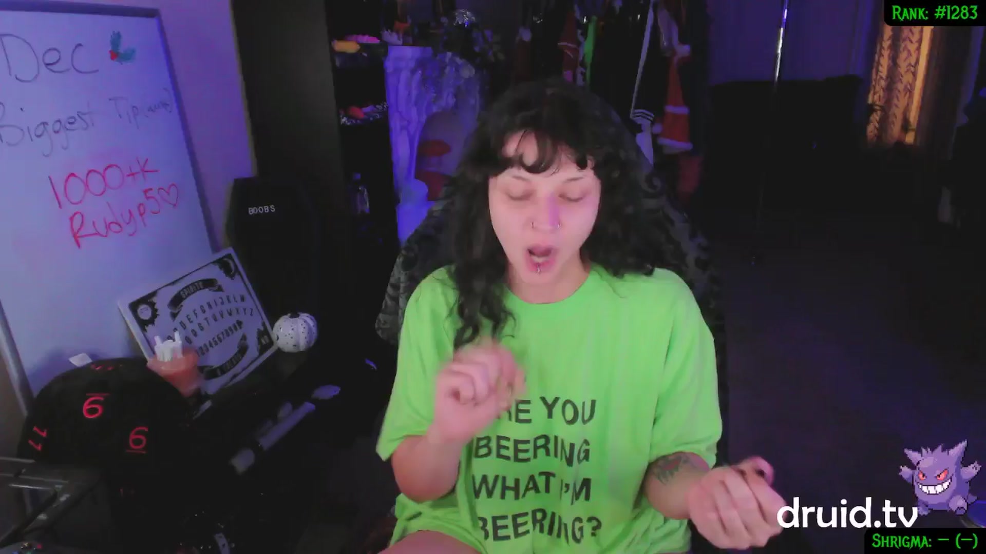 Gallery image thumbnail from druidjpg's myfreecams stream on, 12/24/2024, 05:36 image 6 of 20