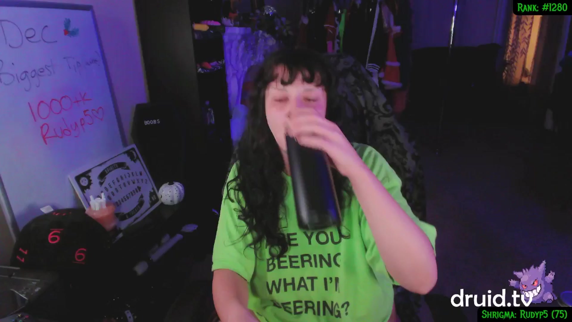 Gallery image thumbnail from druidjpg's myfreecams stream on, 12/24/2024, 05:36 image 13 of 20