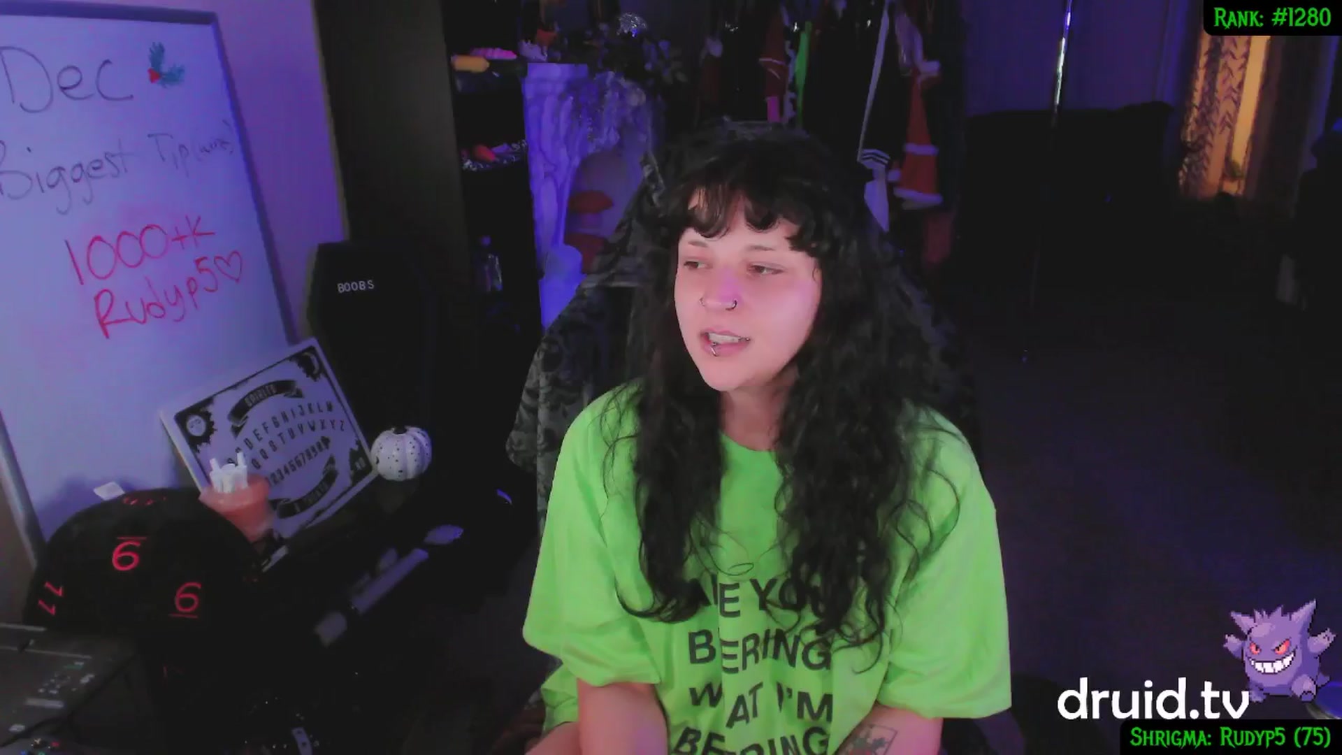 Gallery image thumbnail from druidjpg's myfreecams stream on, 12/24/2024, 05:36 image 8 of 20