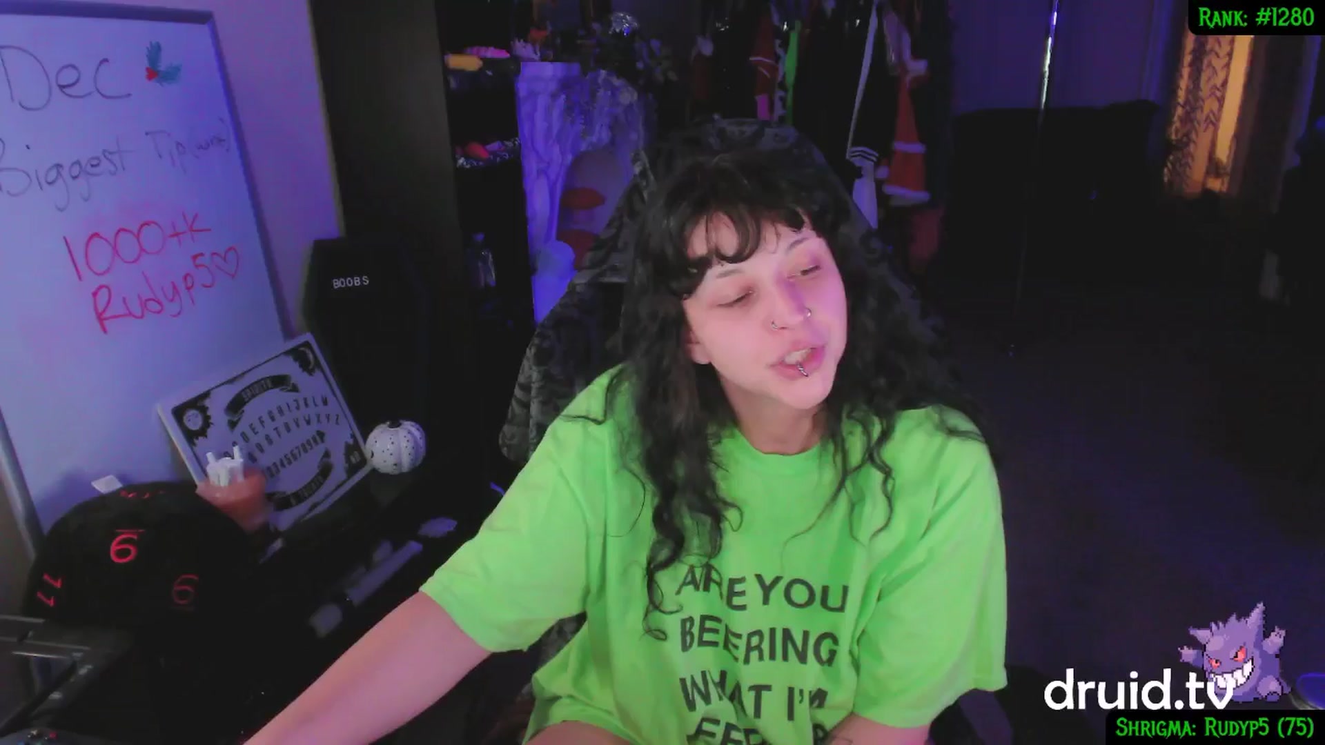 Gallery image thumbnail from druidjpg's myfreecams stream on, 12/24/2024, 05:36 image 7 of 20