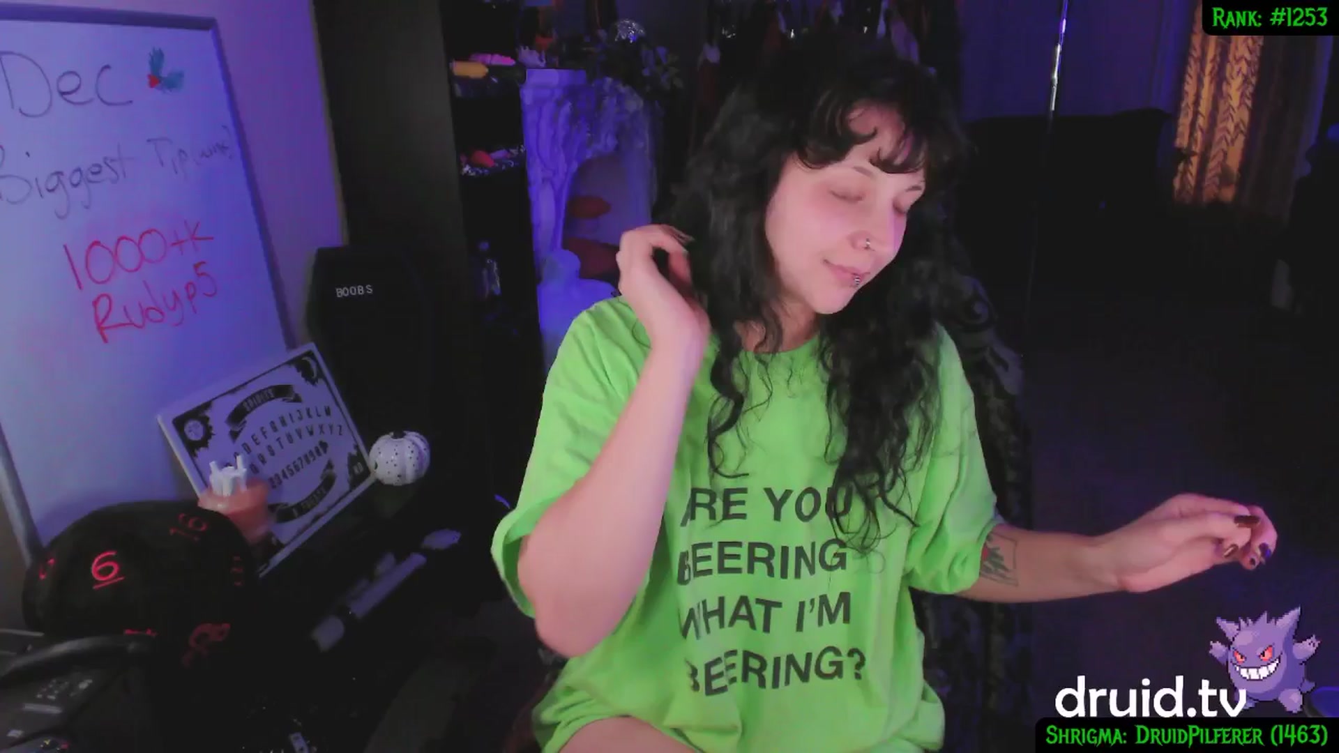 Gallery image thumbnail from druidjpg's myfreecams stream on, 12/24/2024, 06:21 image 5 of 20