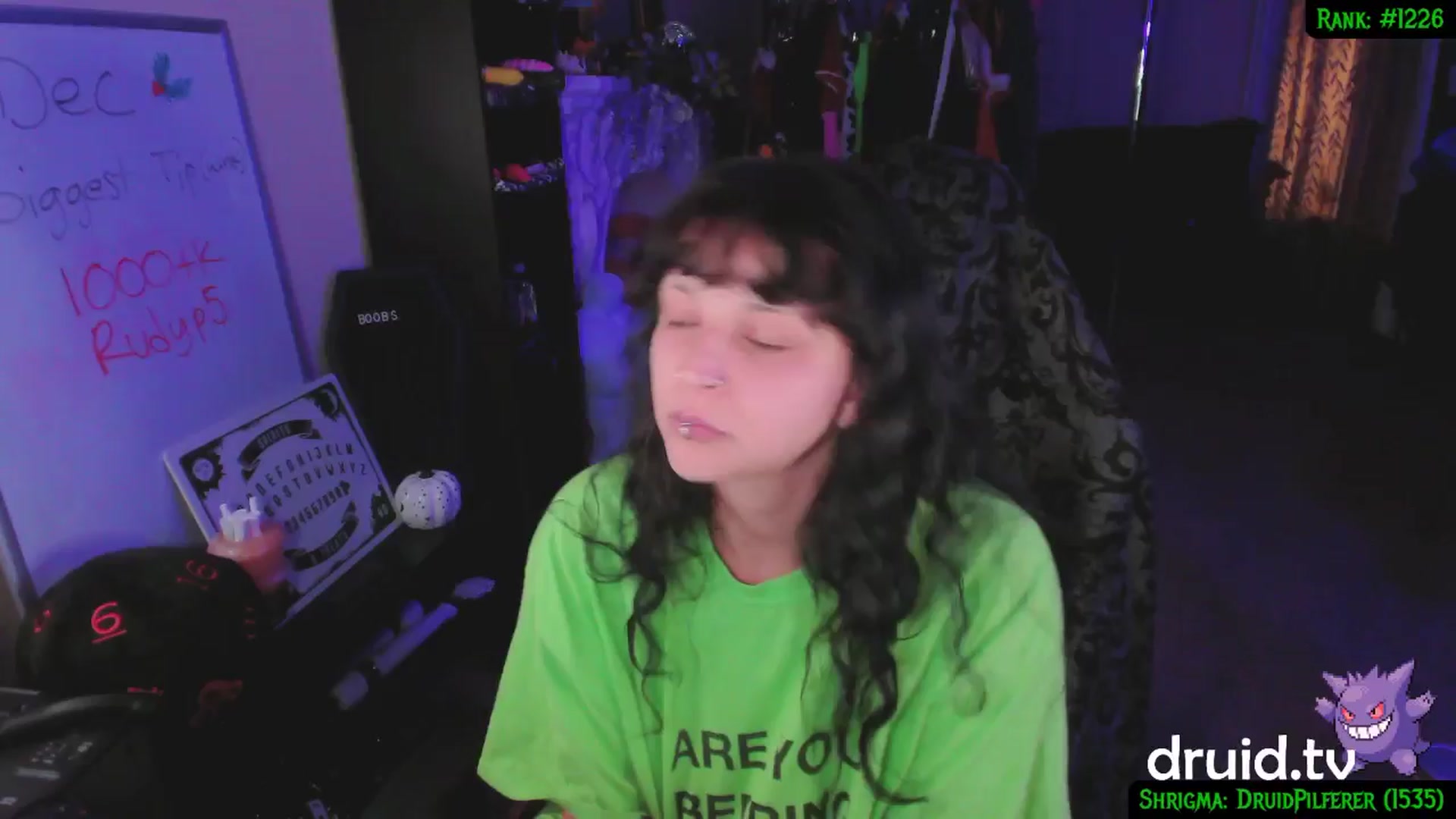 Gallery image thumbnail from druidjpg's myfreecams stream on, 12/24/2024, 06:21 image 19 of 20