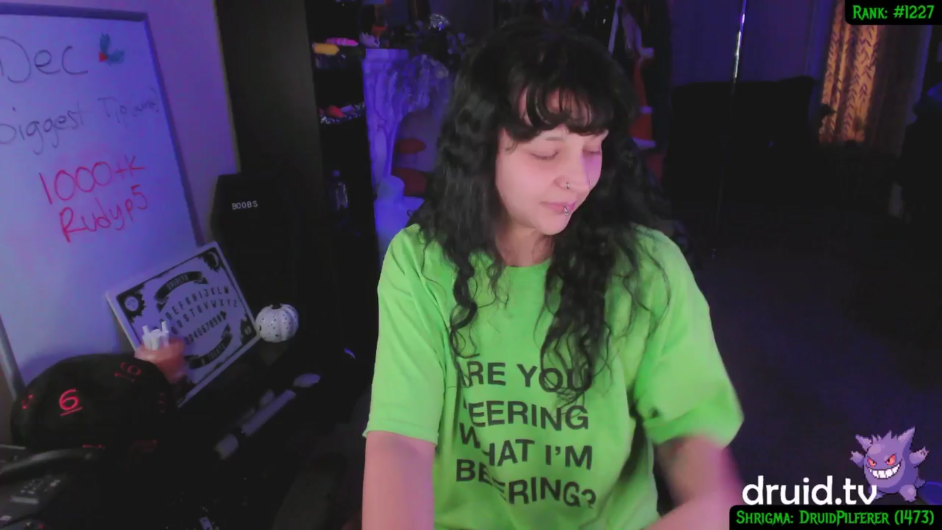 Gallery image thumbnail from druidjpg's myfreecams stream on, 12/24/2024, 06:21 image 9 of 20