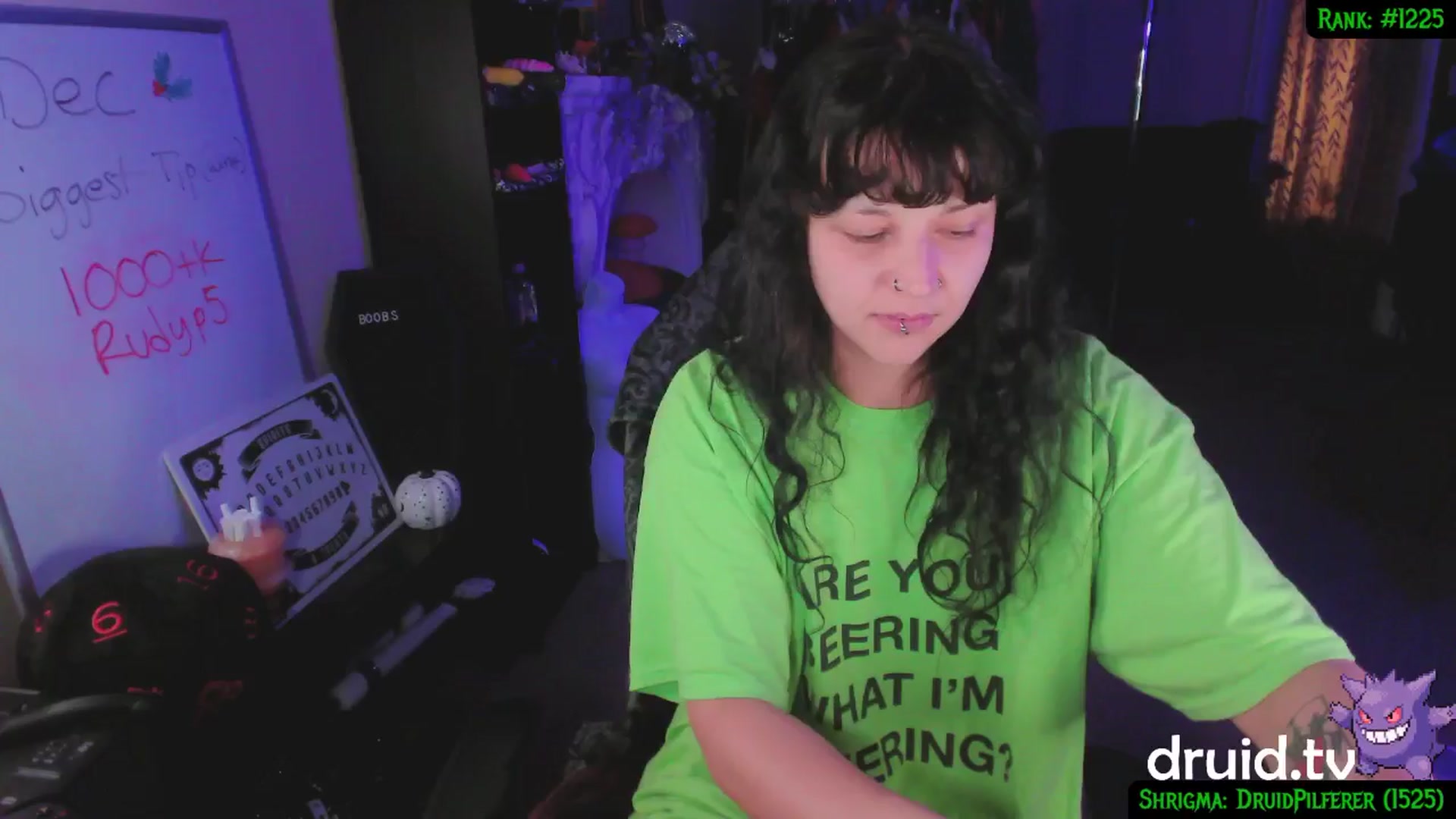 Gallery image thumbnail from druidjpg's myfreecams stream on, 12/24/2024, 06:21 image 10 of 20
