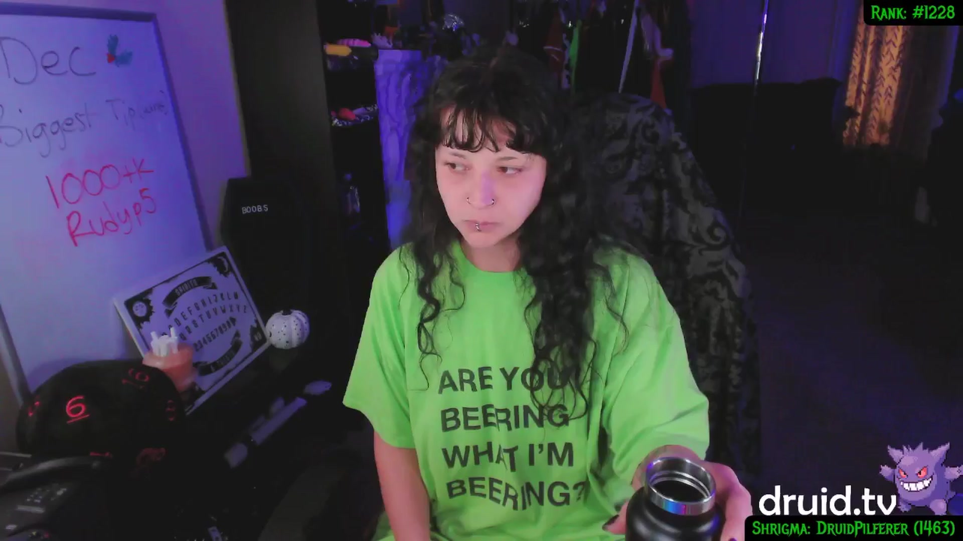 Gallery image thumbnail from druidjpg's myfreecams stream on, 12/24/2024, 06:21 image 6 of 20