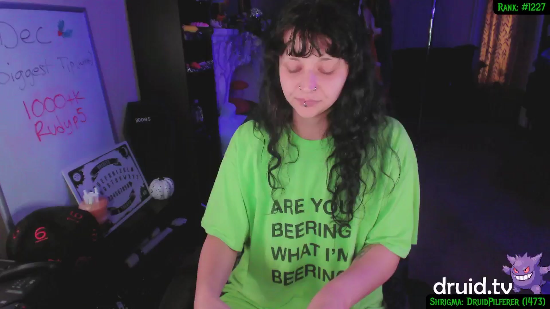 Gallery image thumbnail from druidjpg's myfreecams stream on, 12/24/2024, 06:21 image 8 of 20
