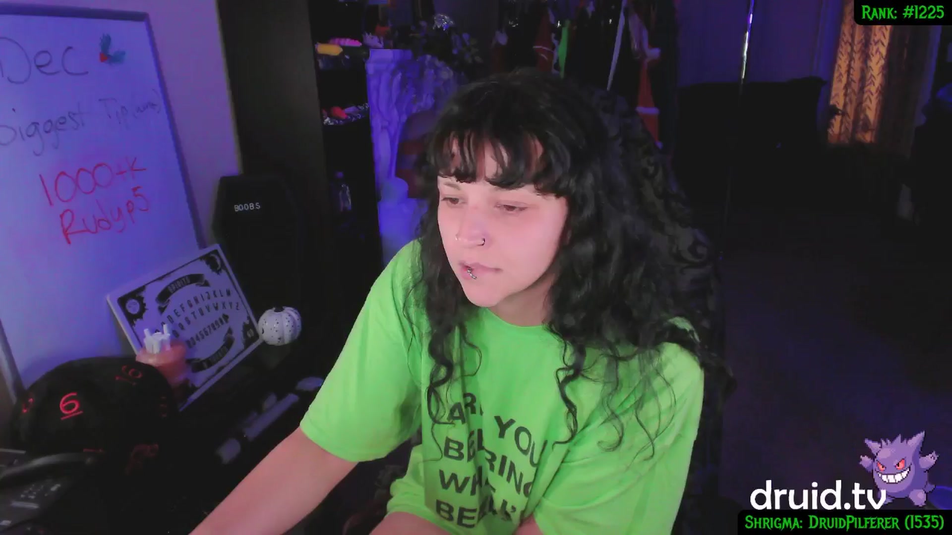 Gallery image thumbnail from druidjpg's myfreecams stream on, 12/24/2024, 06:21 image 13 of 20