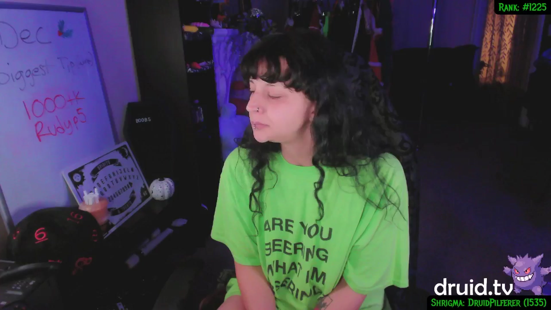 Gallery image thumbnail from druidjpg's myfreecams stream on, 12/24/2024, 06:21 image 12 of 20