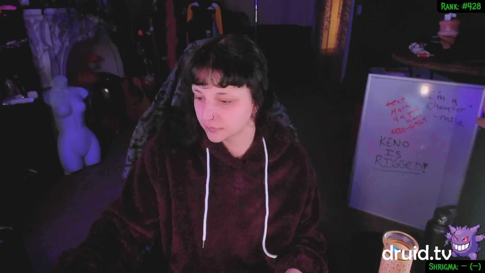 Gallery image thumbnail from druidjpg's myfreecams stream on, 01/30/2025, 05:03 image 1 of 20