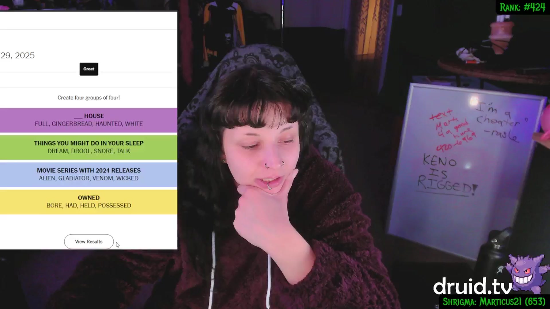 Gallery image thumbnail from druidjpg's myfreecams stream on, 01/30/2025, 05:03 image 10 of 20