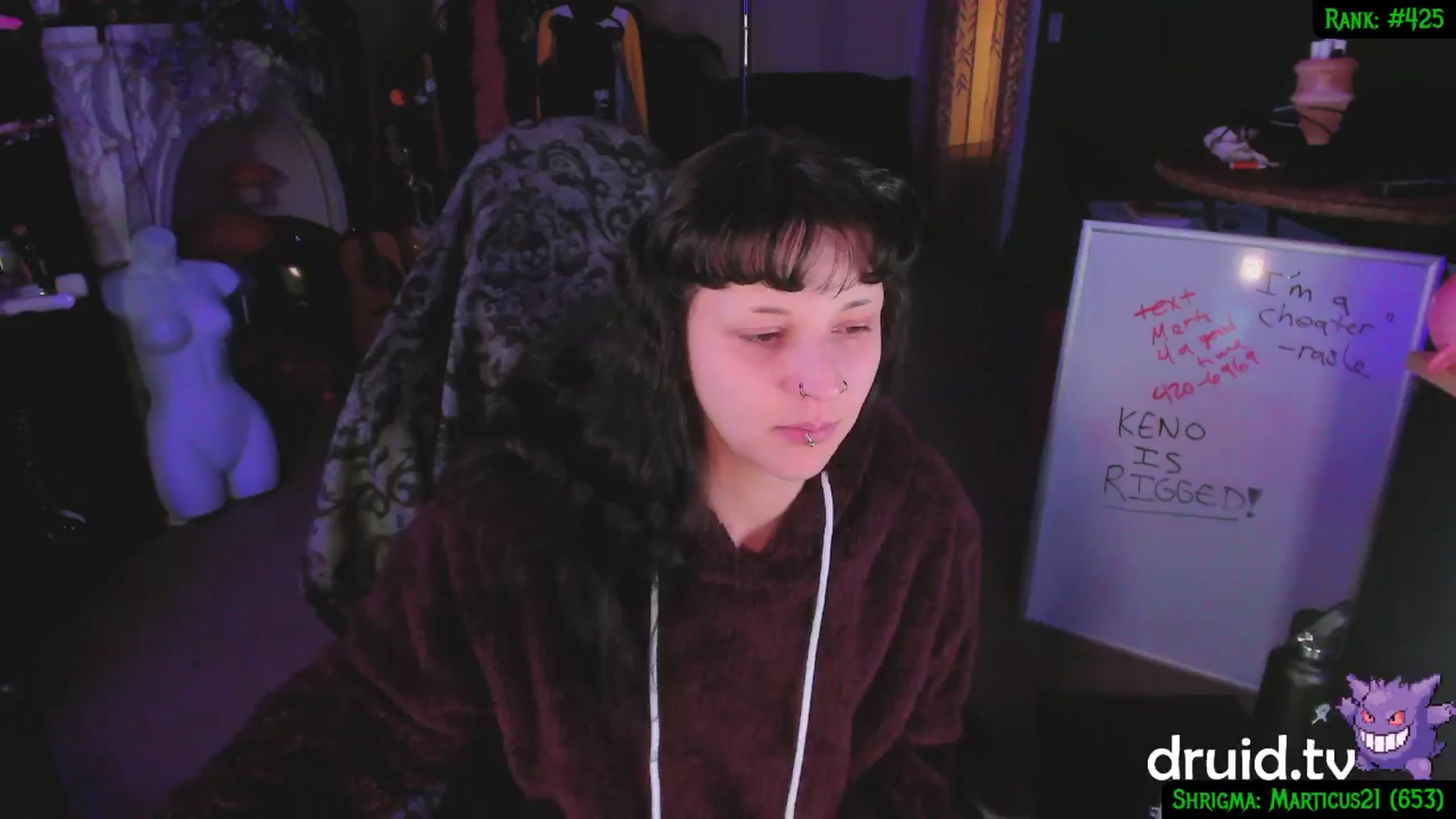 Gallery image thumbnail from druidjpg's myfreecams stream on, 01/30/2025, 05:03 image 12 of 20