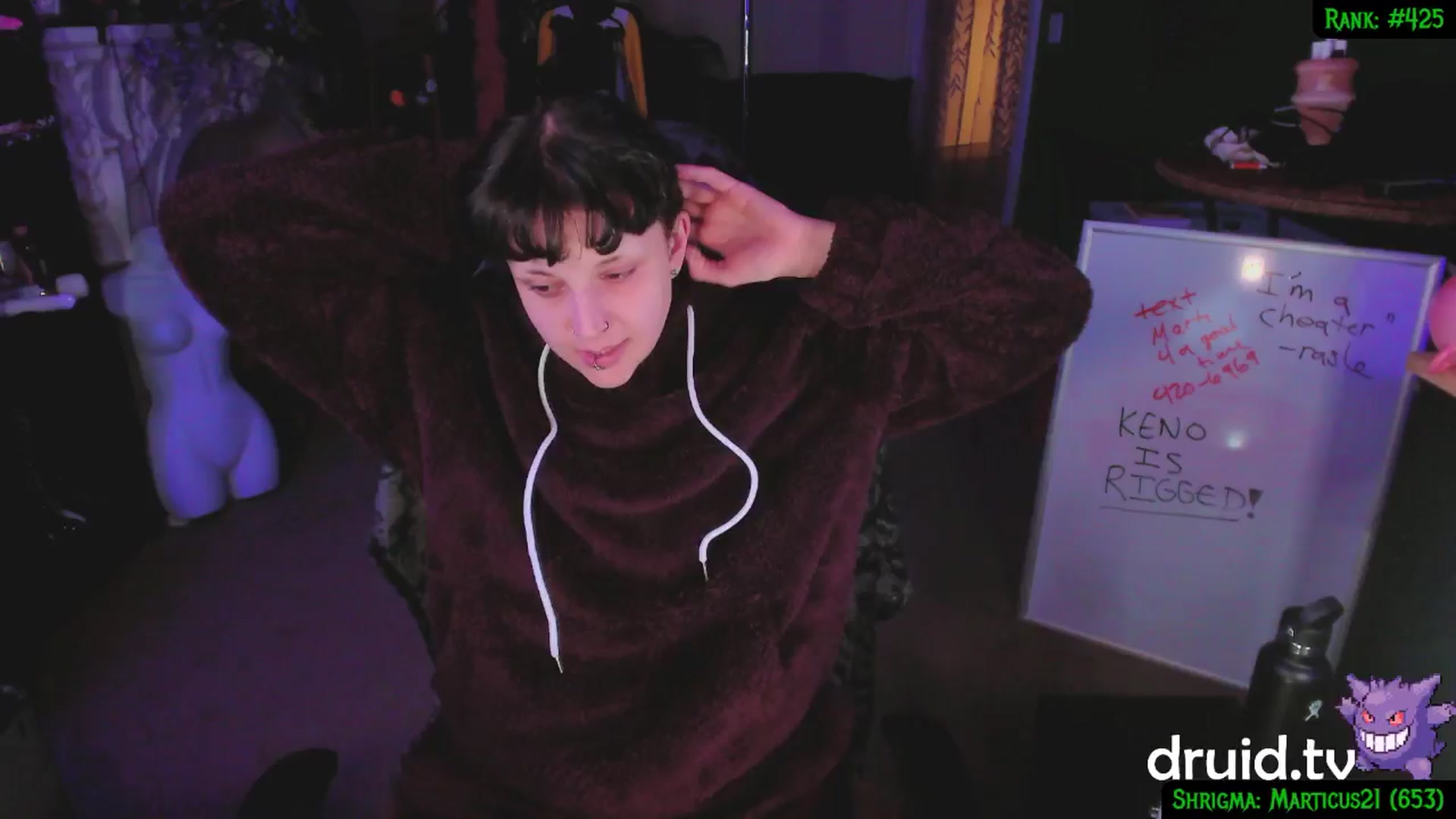 Gallery image thumbnail from druidjpg's myfreecams stream on, 01/30/2025, 05:03 image 15 of 20