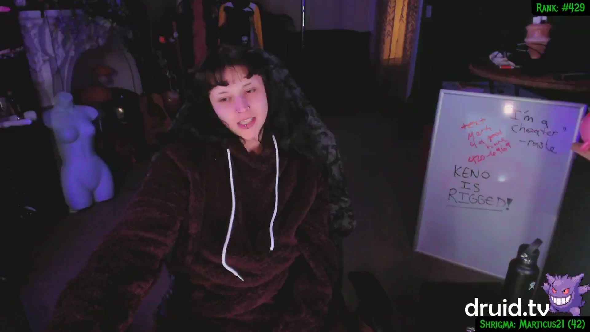 Gallery image thumbnail from druidjpg's myfreecams stream on, 01/30/2025, 05:03 image 6 of 20