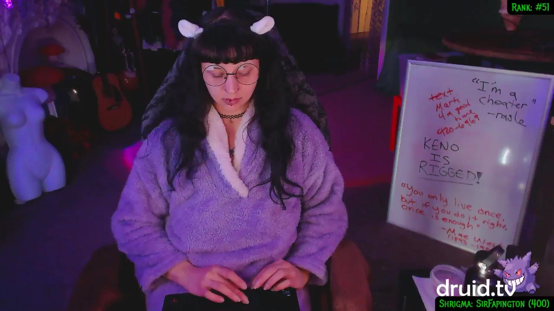 Gallery image thumbnail from druidjpg's myfreecams stream on, 02/06/2025, 05:27 image 18 of 20